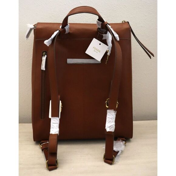 Fossil SHB2976210 Women\'s Medium Brown Leather Elina Convertible Backpack main image 11